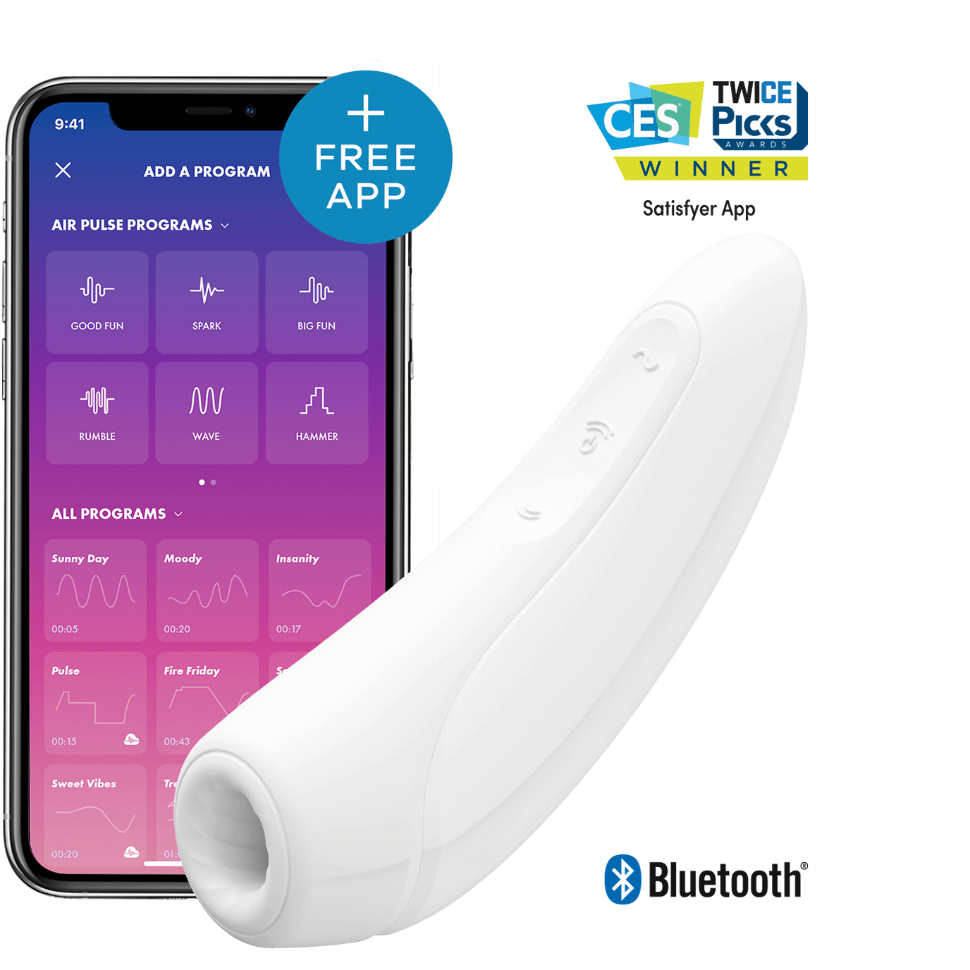 Curvy 1+ Lufttrycksvibrator Med App